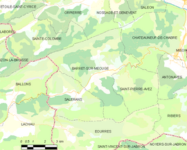 Mapa obce Barret-sur-Méouge