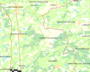 Poziția localității Pierrefitte-sur-Sauldre