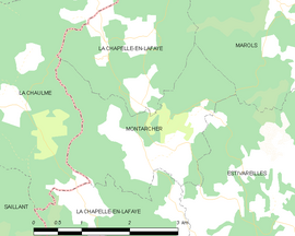 Mapa obce Montarcher