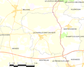 Mapa obce La Chapelle-Saint-Sauveur