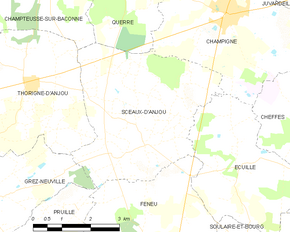 Poziția localității Sceaux-d'Anjou
