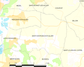 Mapa obce Saint-Georges-sur-Allier