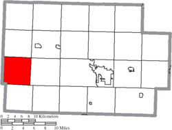 Location of Perry Township in Coshocton County