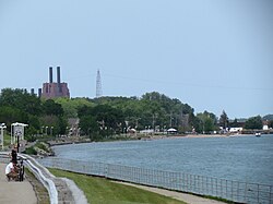 Boardwalk along the St. Clair River in Marysville, Michigan