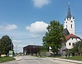 Meggenhofen, l'église: die Katholische Pfarrkirche heilige Martin