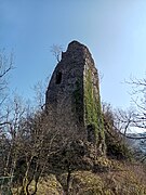 Les vestiges du donjon.