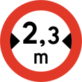 Width limit Restriction is for a vehicle including all of its goods.
