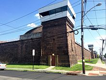 Part of the 1832 "Fortress" portion of the prison, with modern modifications New Jersey State Prison.jpg