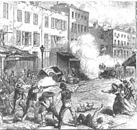 Rioters attack federal troops. New York Draft Riots - fighting.jpg