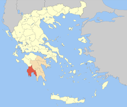 Messenia within Greece