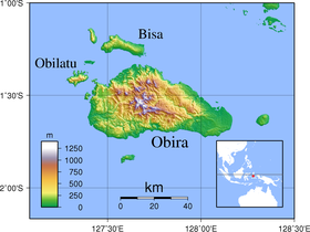 Carte des îles Obi.