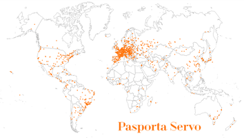Pasporta Servo tutmonde (mapo)