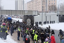 Rusakovskaya Street, Moscow Police and OMON on Rusakovskaya street.jpg