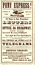 Pony Express}} datée de 1860.