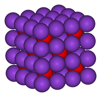 Potassium oxide spacefilling model