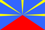 1. ’n Voorgestelde vlag deur die Réunionese Vlagkundige Vereniging (Association Réunionnaise de Vexillologie)