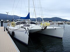 Reef Dragon in Hobart at the end of the circumnavigation of Australia