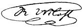 signature de Robert von Mohl