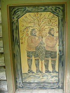 Decorated door to the church