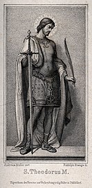 Saint Théodore, d'après Andreas Müller (Wellcome Collection).