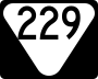 State Route 229 marker