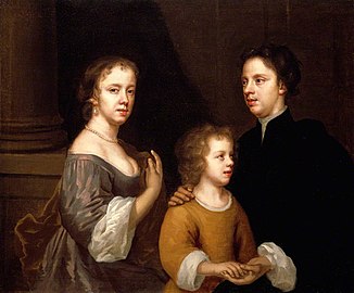 avec son mari et son fils Bartholomew c.1663-64