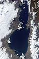 Vista aérea do lago Sevan