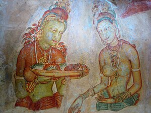 English: Sigiriya ladies, Sri Lanka Français :...