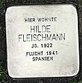 Der Stolperstein für Hilde Fleischmann