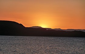 Sunset over Ghoubbet-el-Kharab