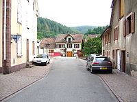 Route menant au Hoimbach après la mairie de Lièpvre