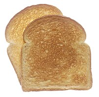 two slices of toasted white bread