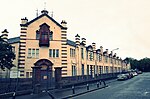 Mcleod Street, Tynecastle High School With Workshops, Gates, Gatepiers And Railings