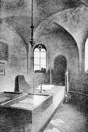 Historical interior of the Rashi shul in Worms