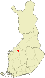 Location of Veteli in Finland