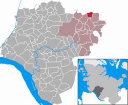 Elhelyezkedése Schleswig-Holstein térképén