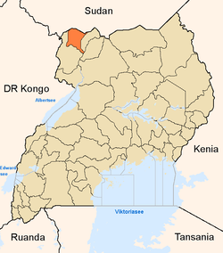 District location in Uganda