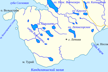 Детаљнија мапа полуострва