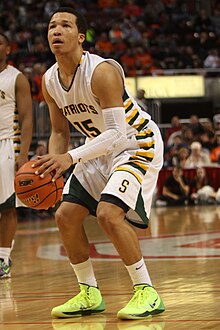 Brunson in the 2014 IHSA Class 4A consolation game 20140322 Jalen Brunson in IHSA consolation game (16).JPG
