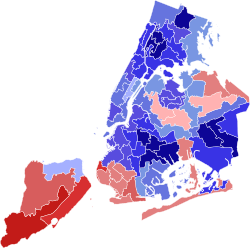 2017 New York City mayoral election results map by State Assembly district.svg