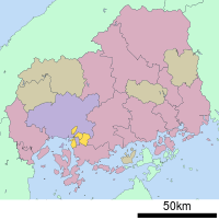 Расположение уезда Аки в префектуре Хиросима