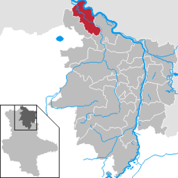Läget för kommunen Aland i Landkreis Stendal