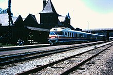 Ann Arbor station in 1975 Ann Arbor AMTK May 1975 5-16.jpg