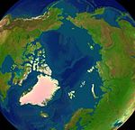 Citra satelit wilayah Kutub Utara.