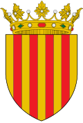 Armas de AragÃÂ³n con timbre de corona real abierta