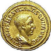 Aureus des Hostilian