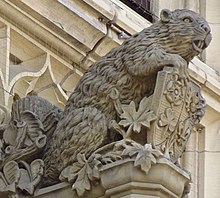 The mother beaver sculpture outside the House of Commons