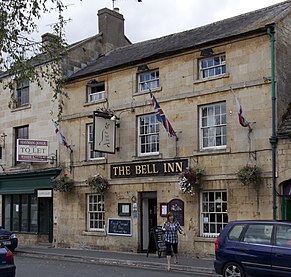 The Bell Inn in Moreton-in-Marsh may have inspired Tolkien to create The Prancing Pony inn at Bree.[14]