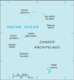 イギリス領インド洋地域の位置