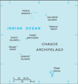 Kaart van British Indian Ocean Territory